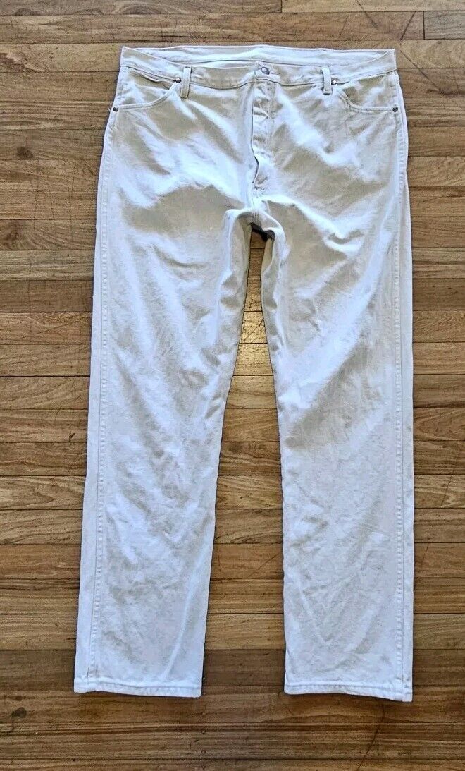 Wrangler Cowboy Cut Original Fit Jeans (13MWZTN) Prewashed Bone Men's Size 42x34