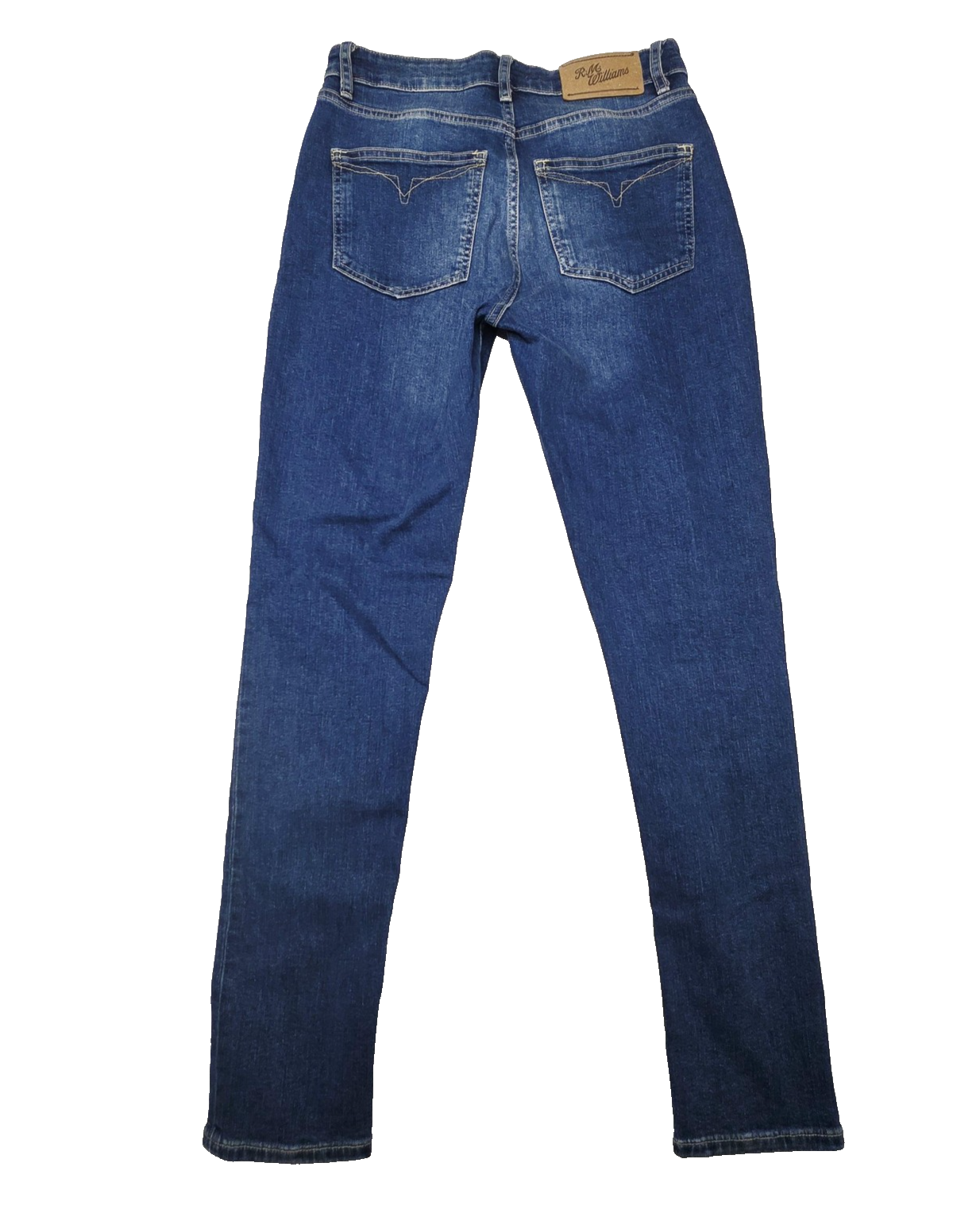 R.M. Williams Jeans Women's 28x30 Blue Skinny Slim Stretch Denim Pockets Logo