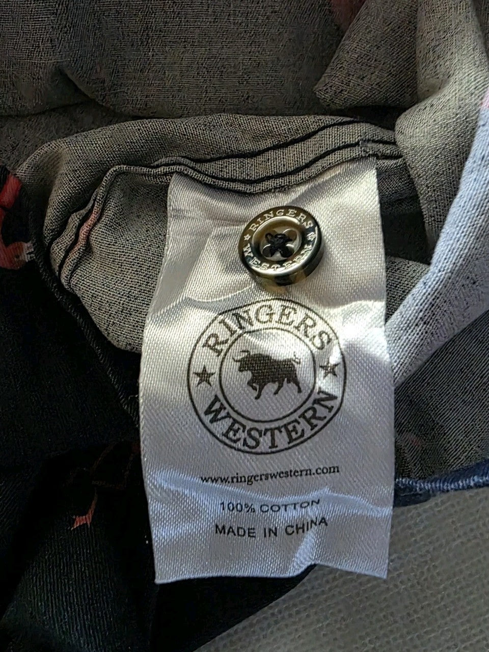 Ringers Western Loose Fit Long Sleeve Half Button Shirt Ladies Size 12