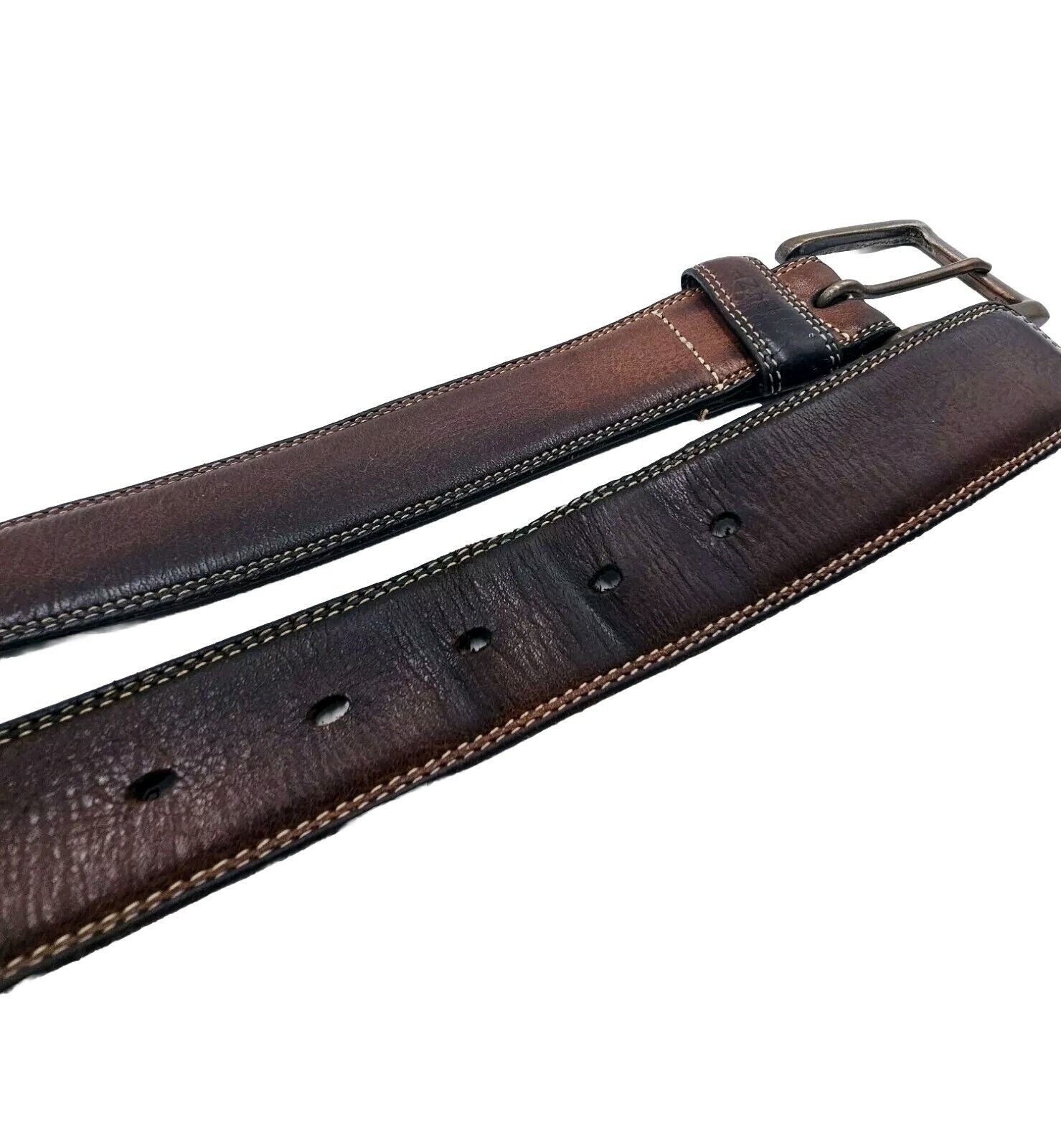 GANT Brown Leather Belt Size 36" Made in Italy