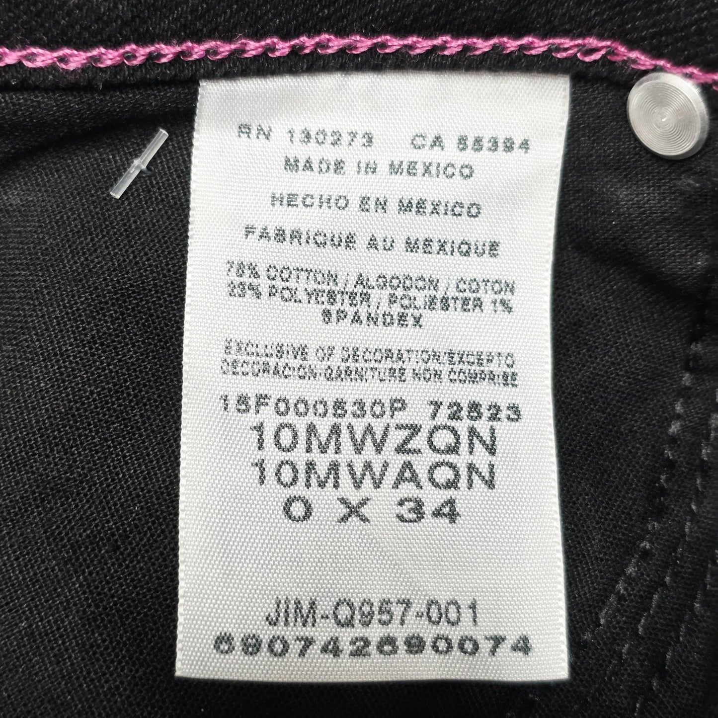 Wrangler Jeans Women's 0 Black Booty Up Bootcut Stretch Denim 0x34 Shaping