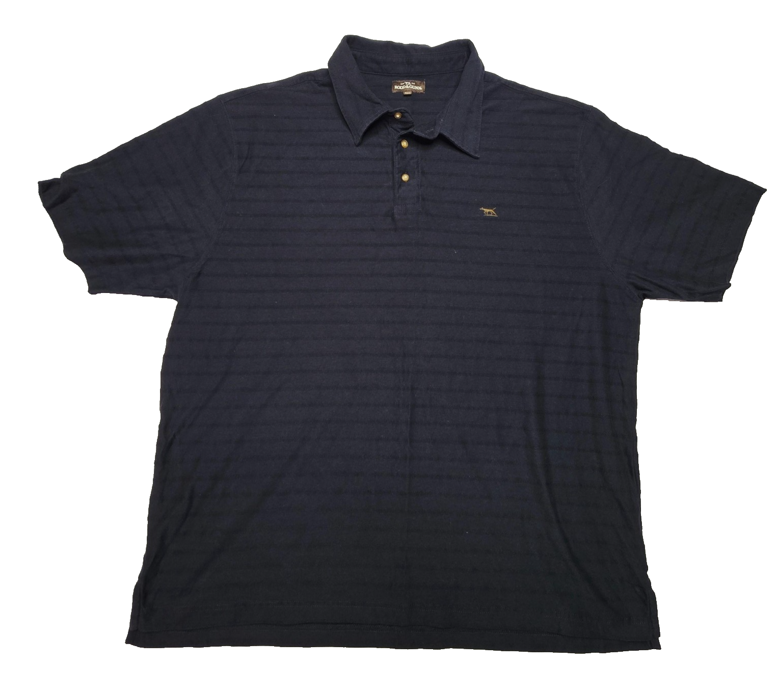Rodd & Gunn Shirt Men's 3XL Blue Striped Short Sleeve Cotton Polo Casual