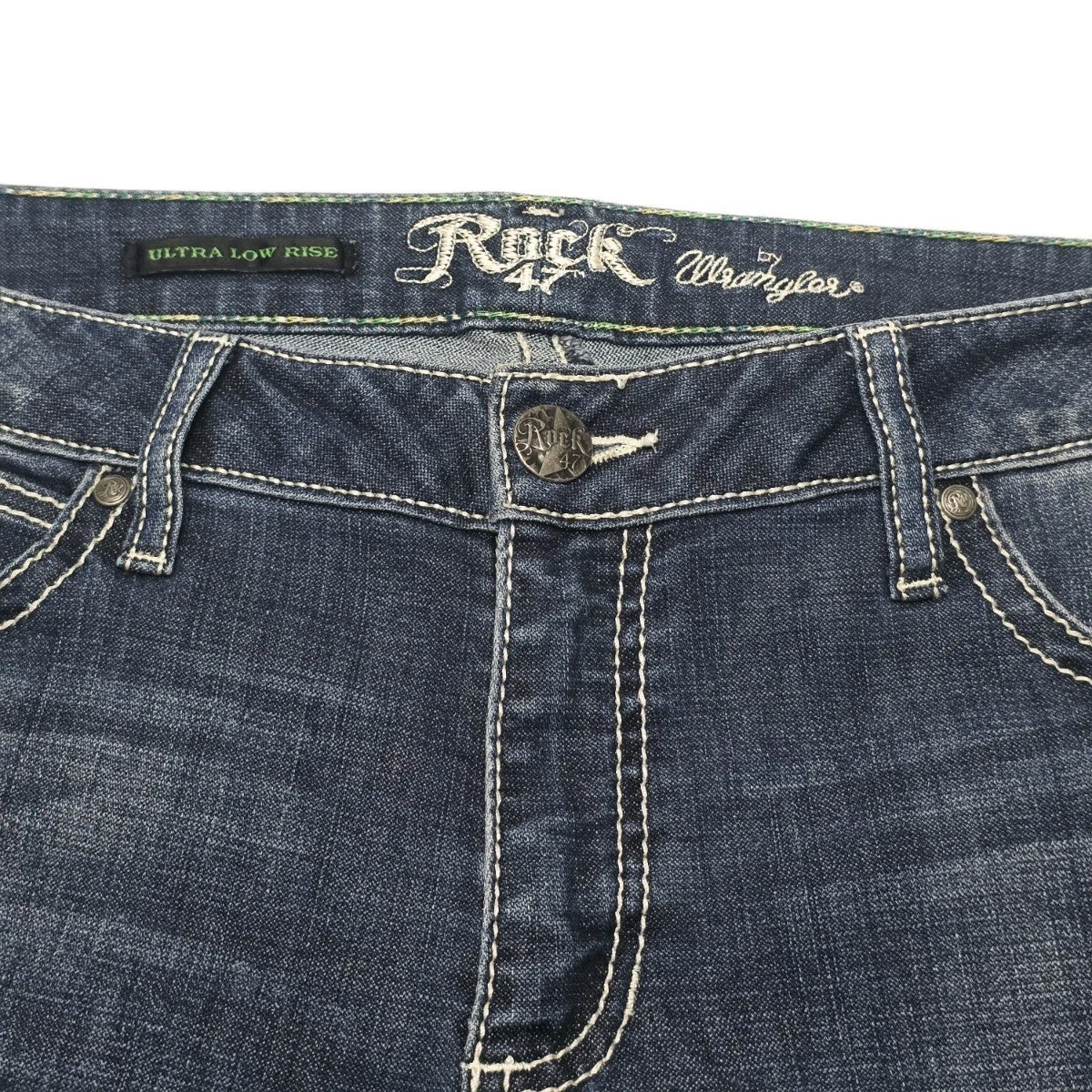 Wrangler ROCK 47 WHS89CL Ultra Low Rise Tapered Ladies Jeans Size 31
