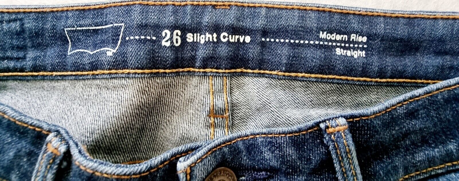 Levis Slight Curve Modern Rise Straight Leg Jeans Ladies Size 26x30