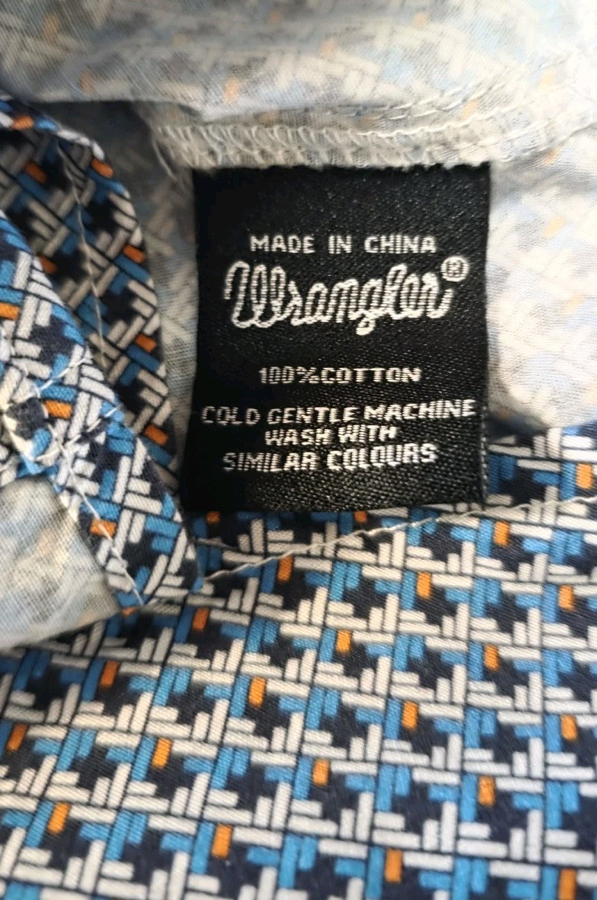 Wrangler Western Rodeo Long Sleeve Shirt Men's Size M