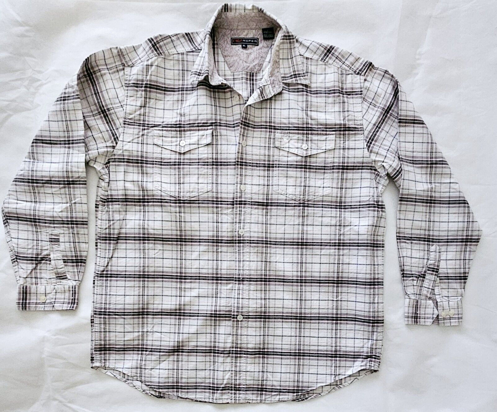 Roper Long Sleeve Check Shirt Men's Size XL