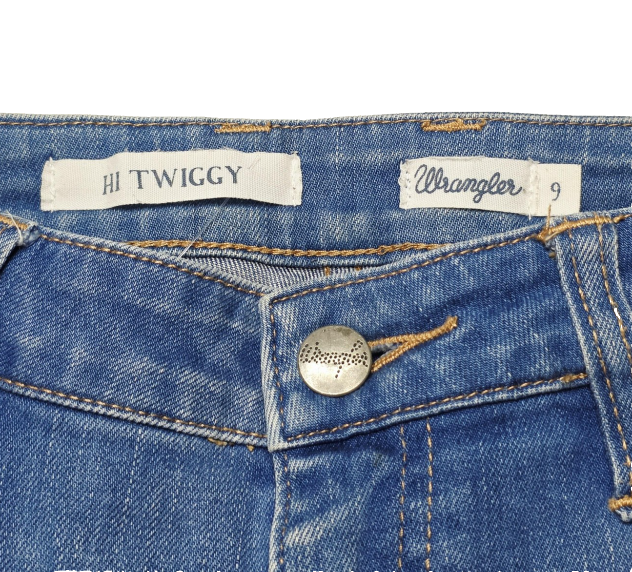Wrangler Jeans 9 Blue Medium Wash Hi Twiggy Skinny Denim High Rise