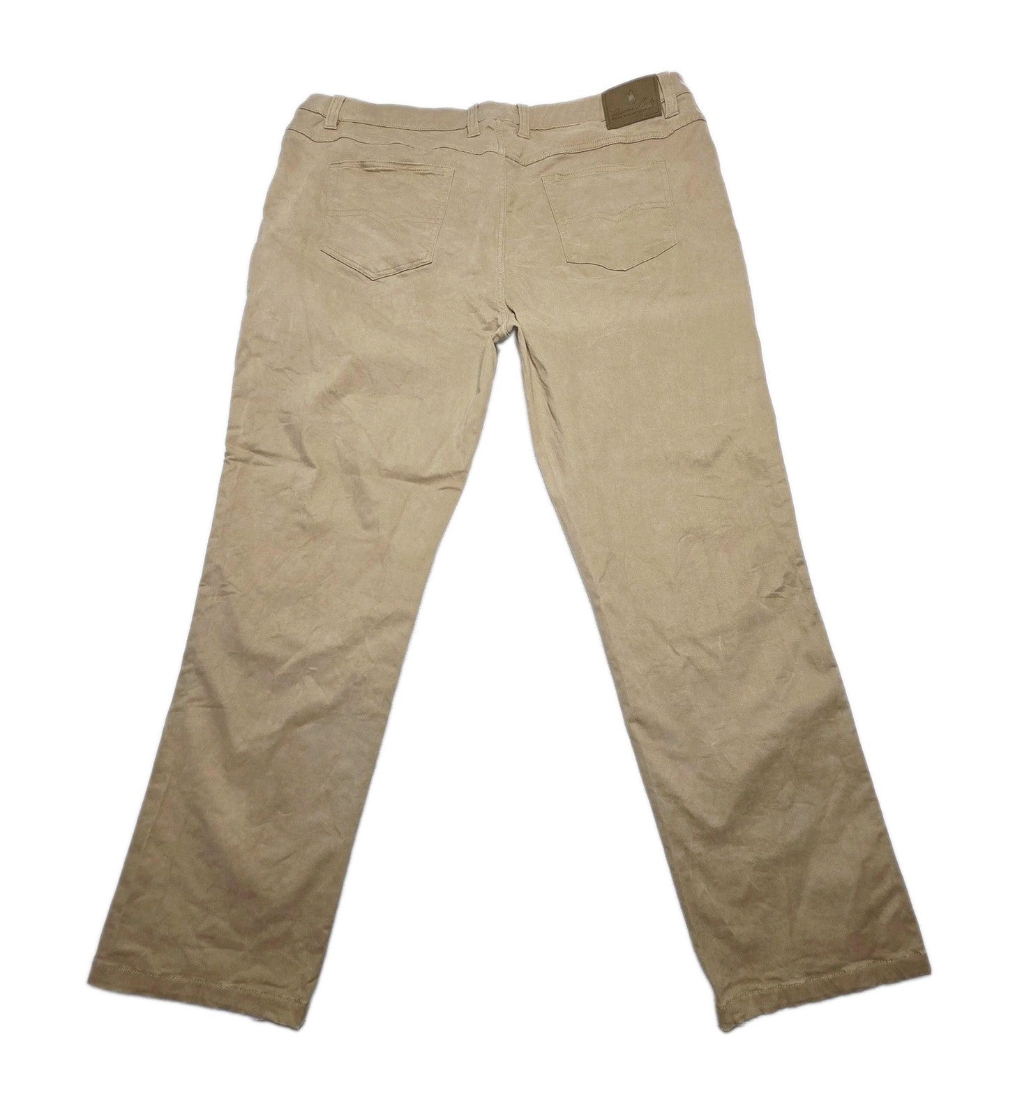Thomas Cook Jeans Mens 44x32 Beige Straight Relaxed Comfort Waist Stretch Denim