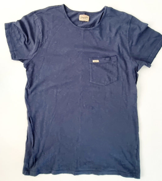 Wrangler Rugged Goods Blue Short Sleeve T-Shirt Mens Size M