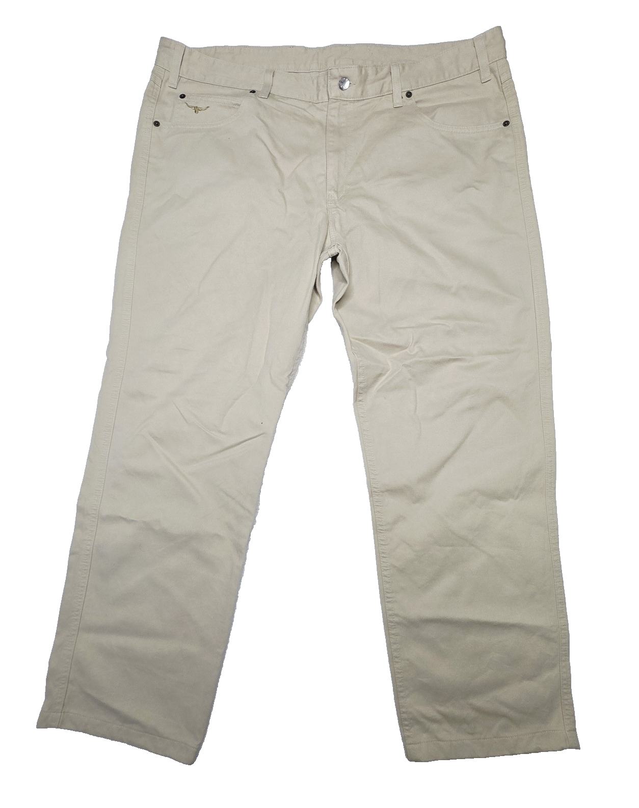 R.M. Williams Pants Men's 42R Beige Chino Regular Cotton Denim Casual TJ780
