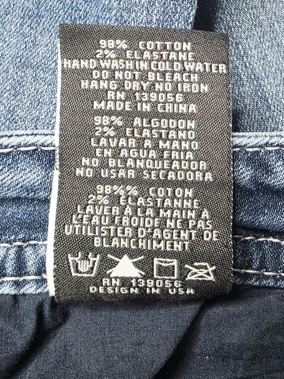 Grace In LA Jeans Womens 26 Blue Bootcut Embroidered Stretch Denim 28x34