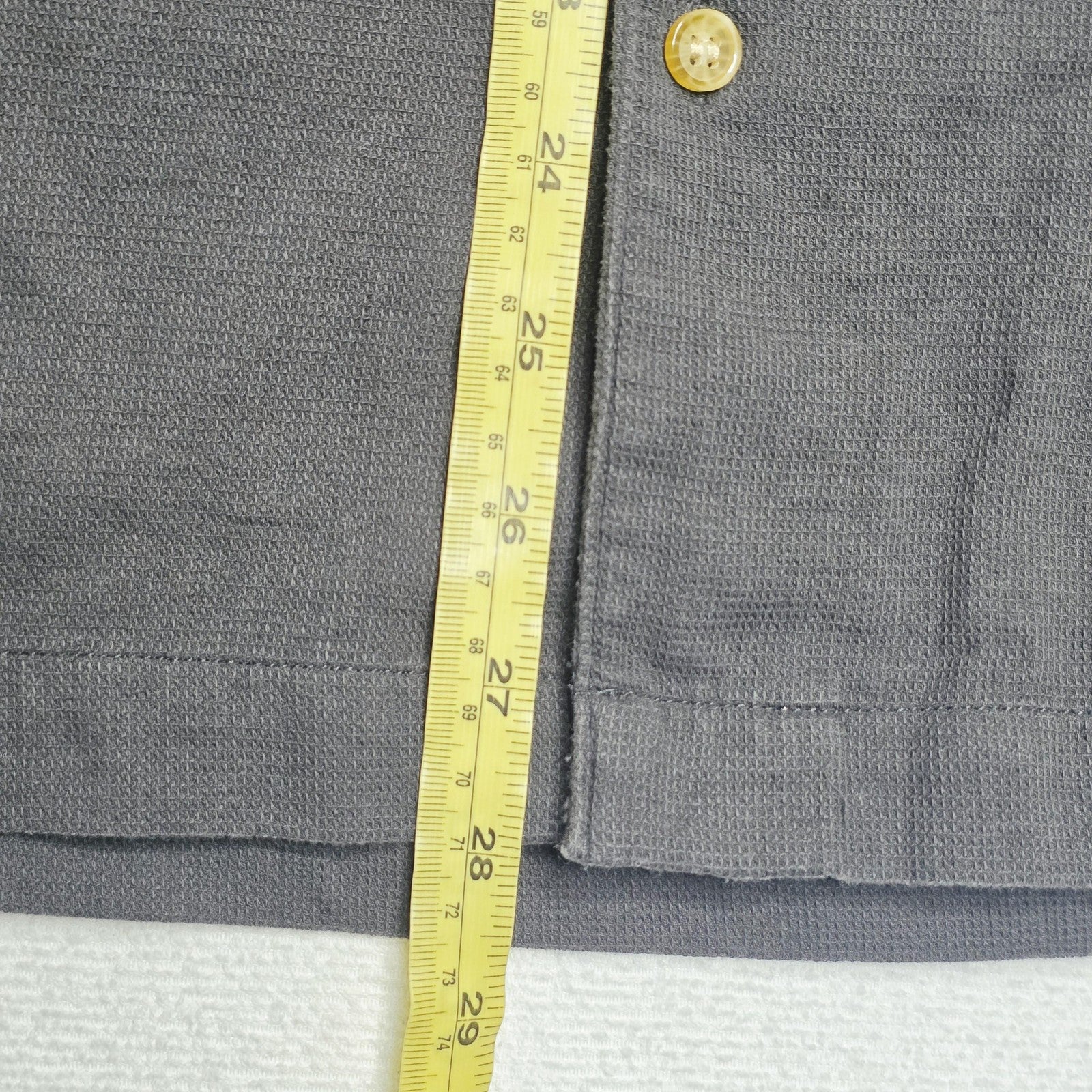 Wrangler Shirt Mens M Grey Short Sleeve Button Up Cotton Lightweight Casual