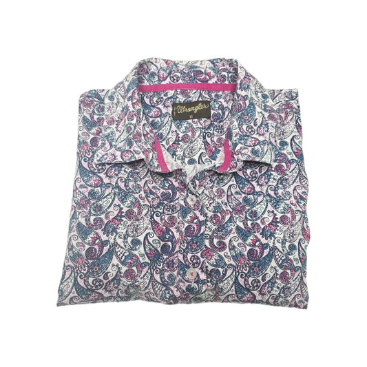 Wrangler Shirt Women's 16 Multicoloured Long Sleeve Button Up Cotton Paisley