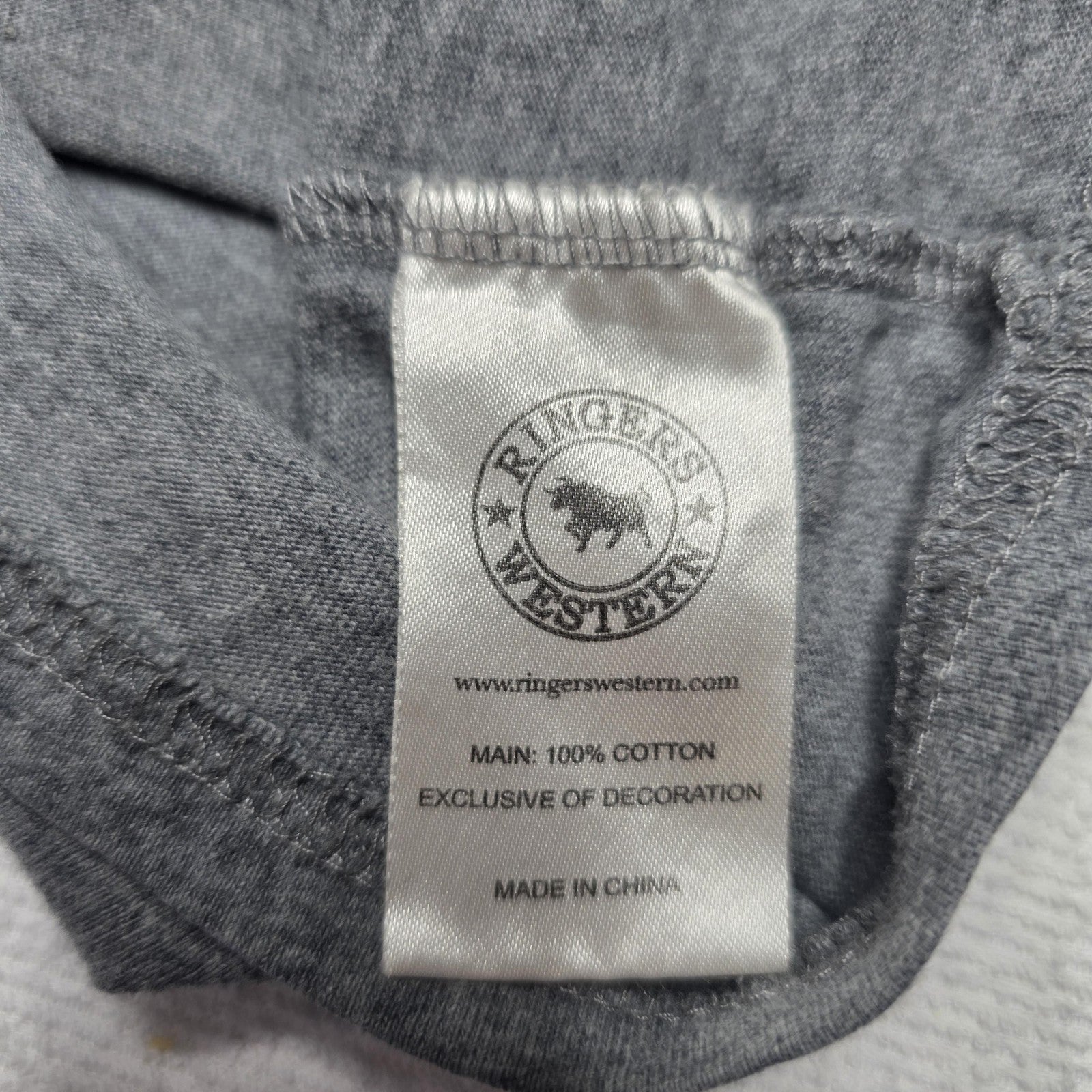 Ringers Western Shirt Men's M Grey Short Sleeve Graphic Logo Cotton Tee