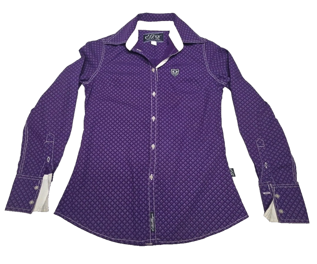 Bullzye Western Long Sleeve Shirt Ladies Size 8