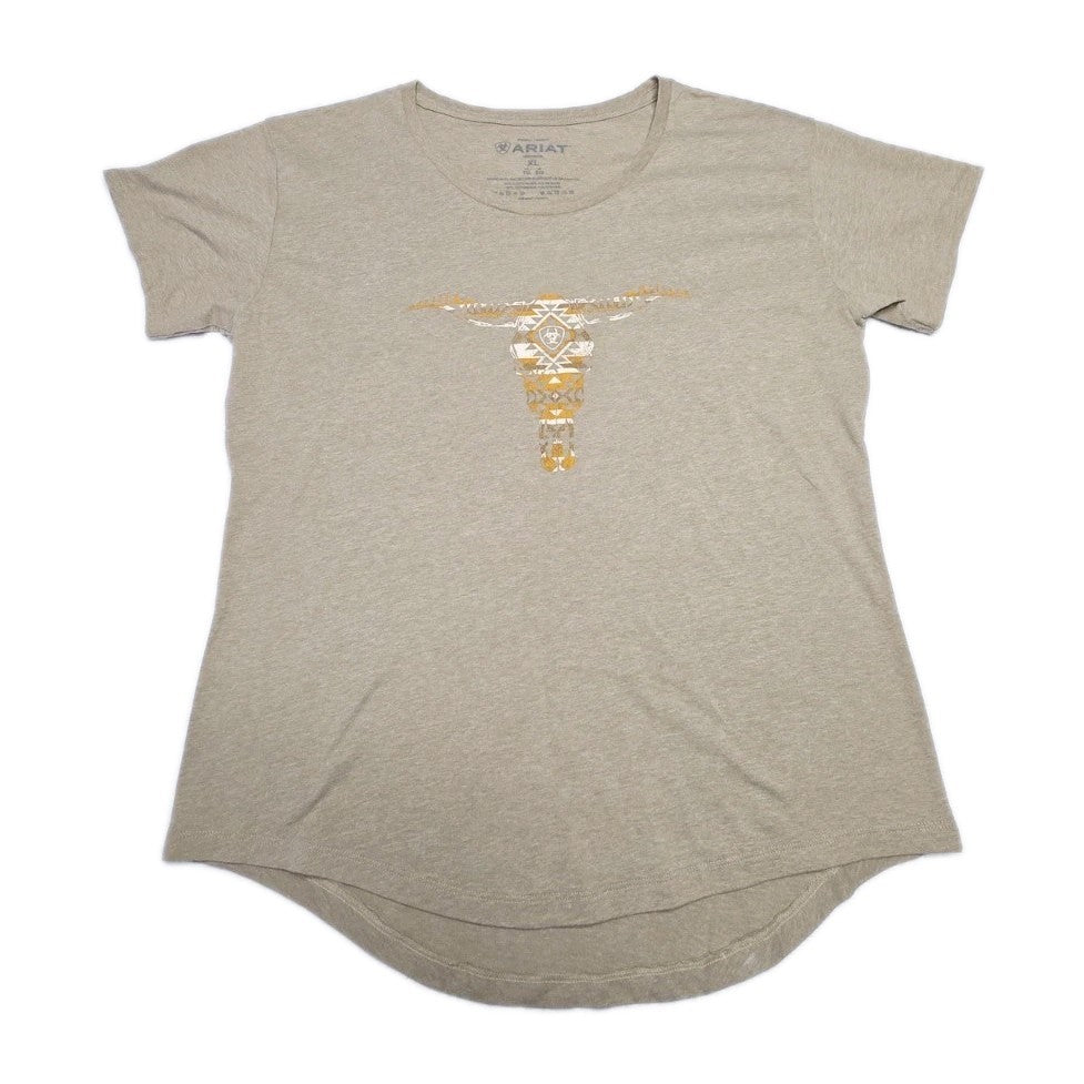 Ariat  Aztec Longhorn Classic Tee Ladies Size XL