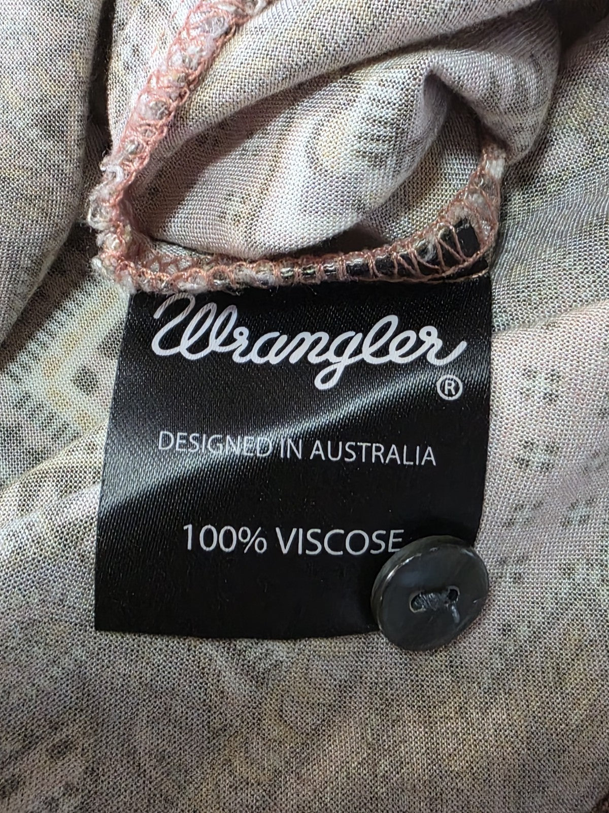 Wrangler Casual Paisley Short Sleeve Shirt Men's Size S