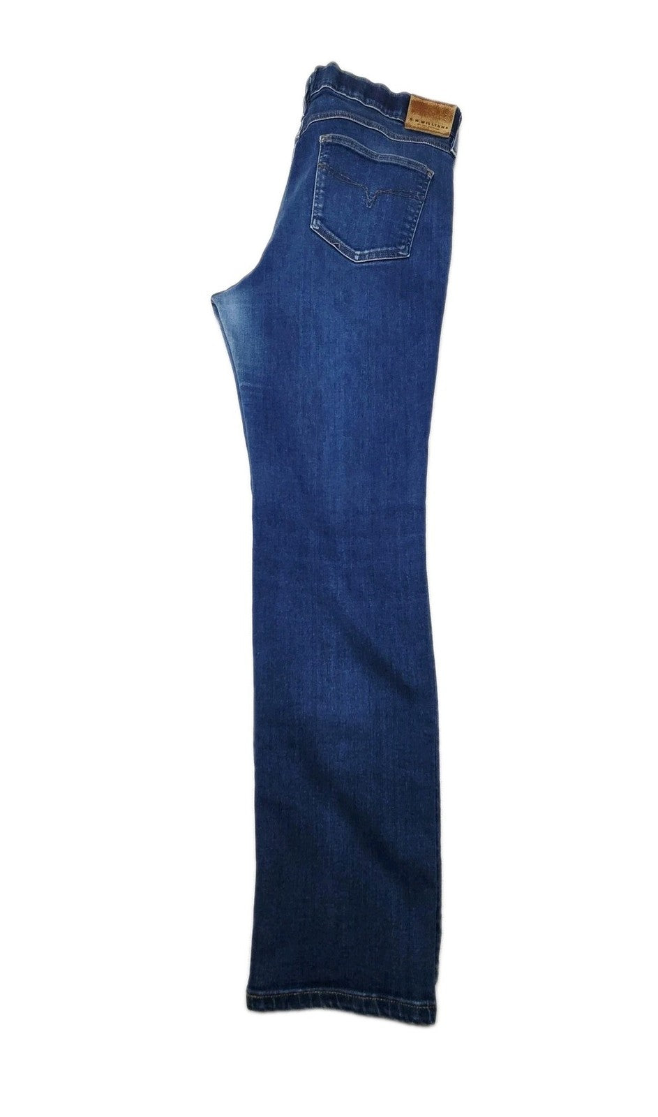 R.M. Williams Jeans Women's 34x31 Blue Straight Stretch Denim Elastic Waist Logo