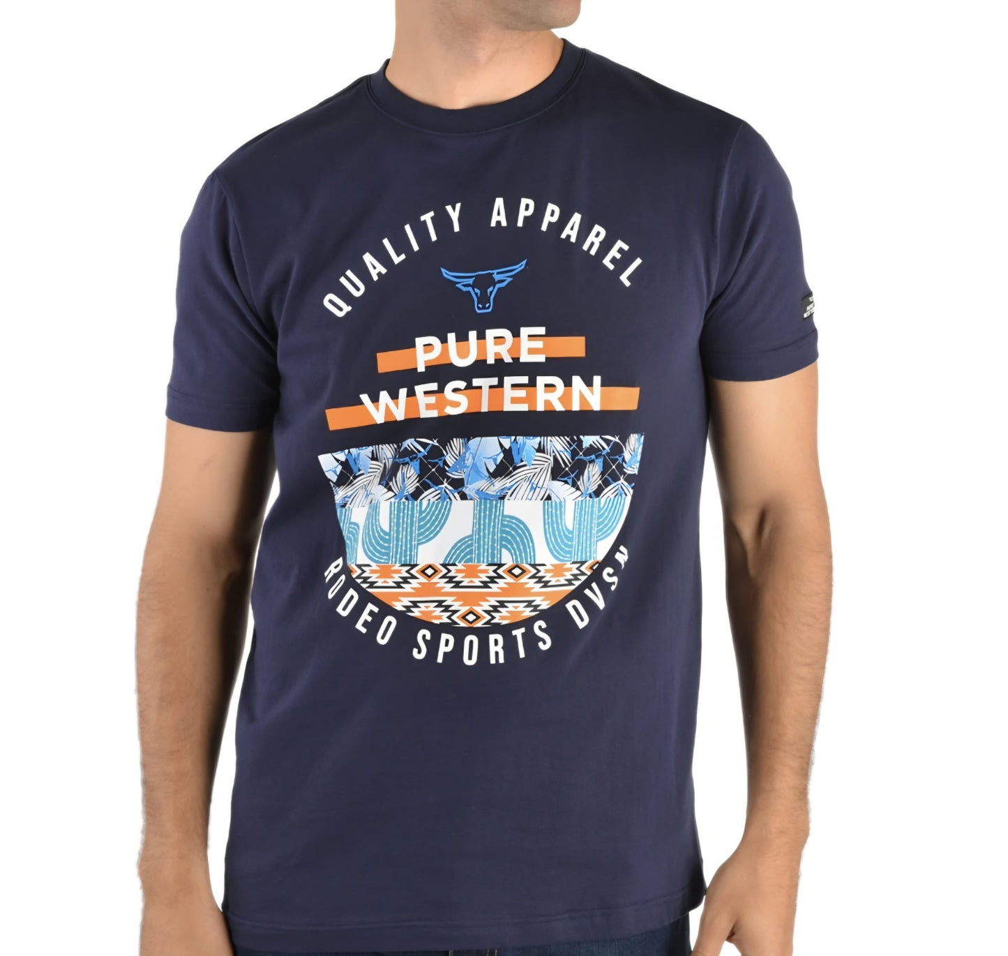 Pure Western Knight Short Sleeve Tee Navy Men's Size 3XL - NEW -