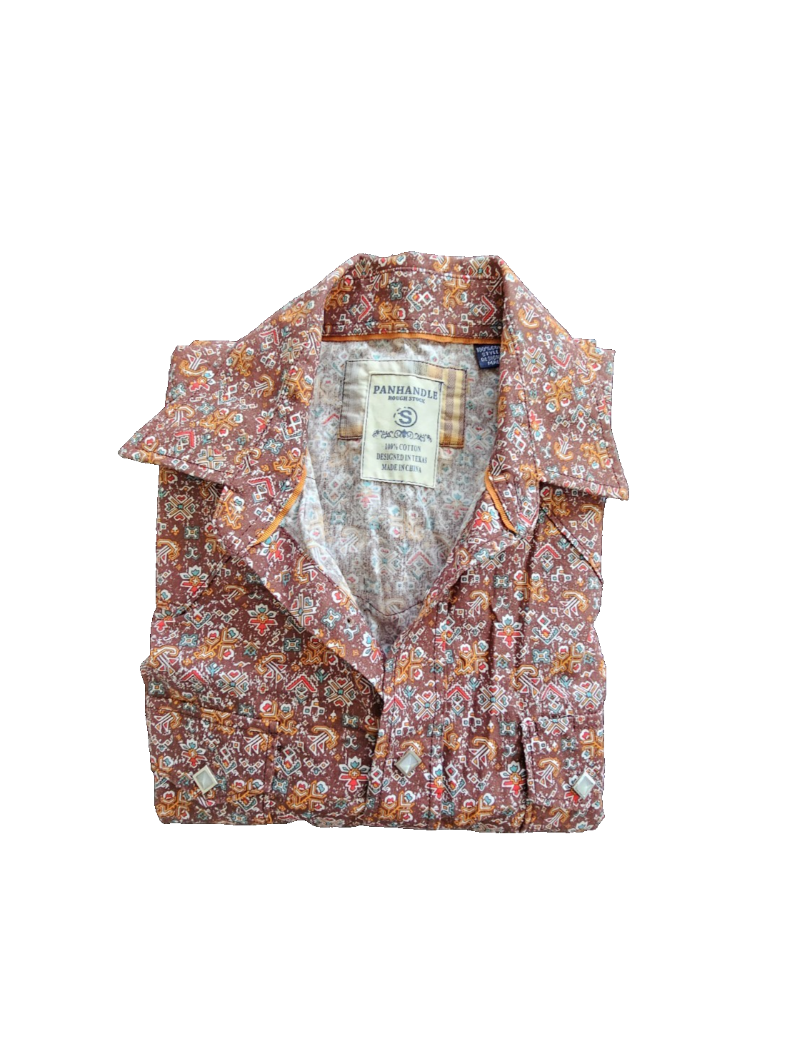 Panhandle Rough Stock Western Long Sleeve Shirt Mens Size Small