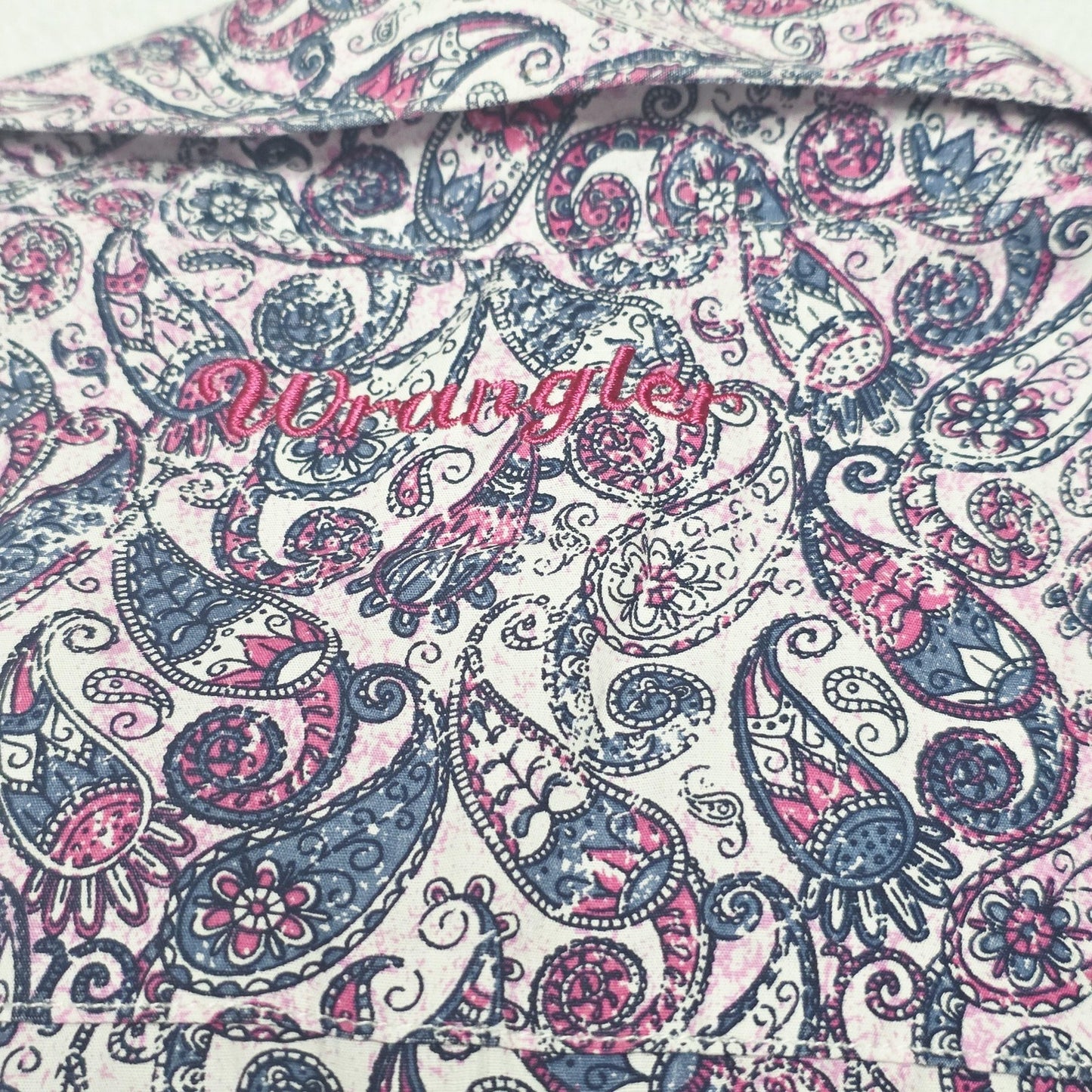Wrangler Shirt Women's 16 Multicoloured Long Sleeve Button Up Cotton Paisley