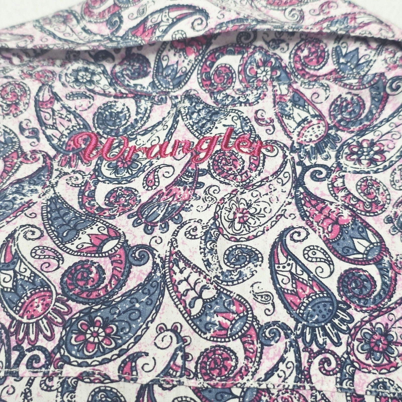 Wrangler Shirt Women's 16 Multicoloured Long Sleeve Button Up Cotton Paisley