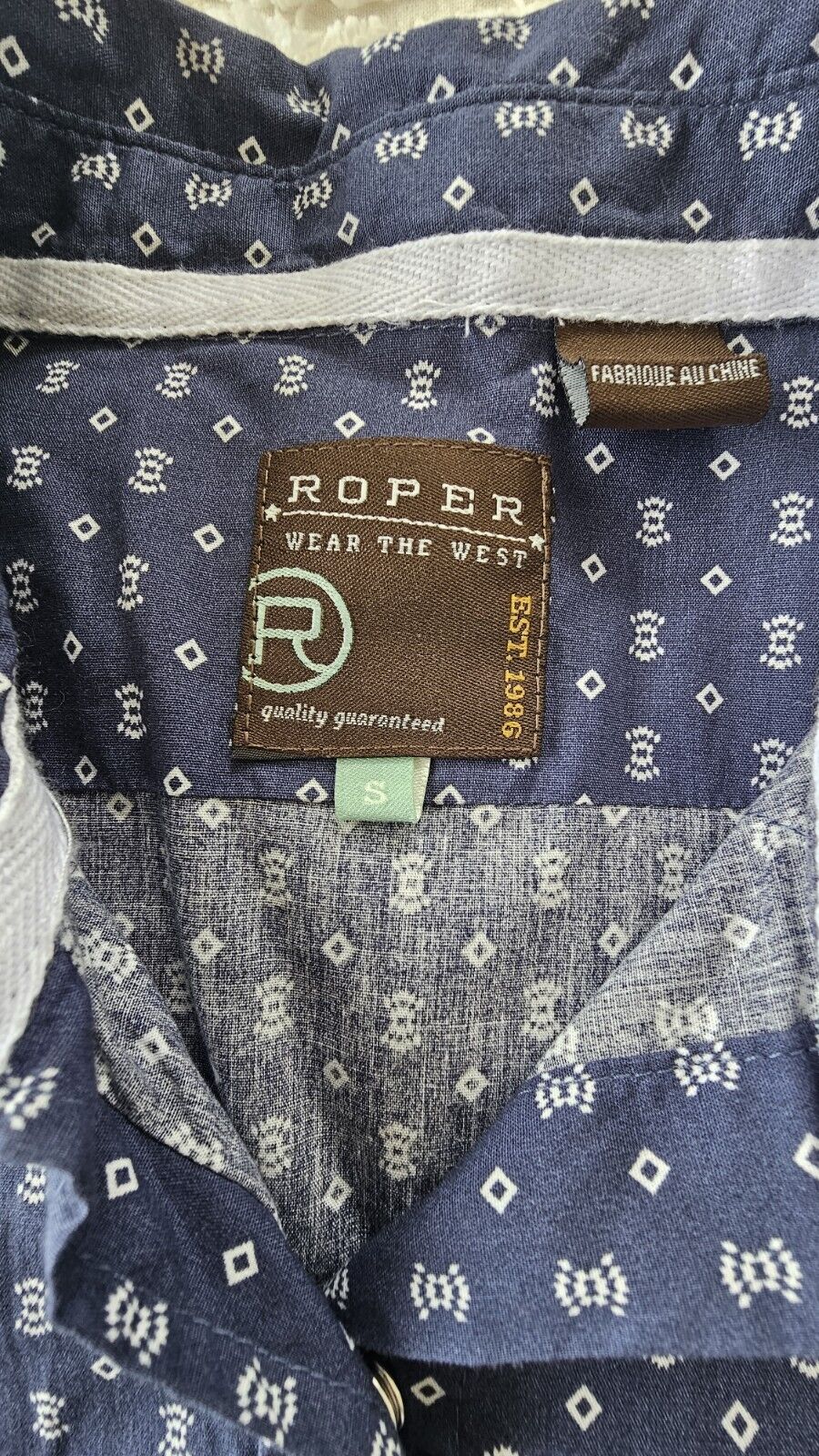 Roper Western Arena Campdraft Long Sleeve Shirt Ladies Size Small