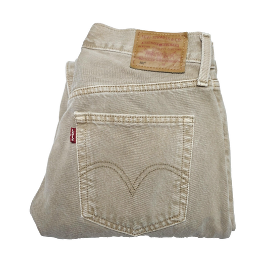 Levi's Jeans Women's 26x30 Beige 501 Straight Button Fly Premium
