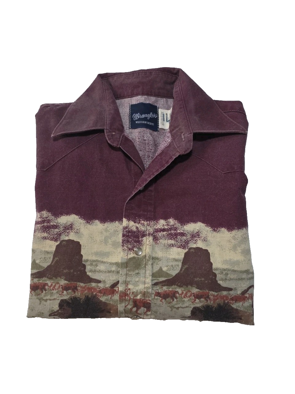 Wrangler Western Rodeo Long Sleeve Shirt Men's Size S