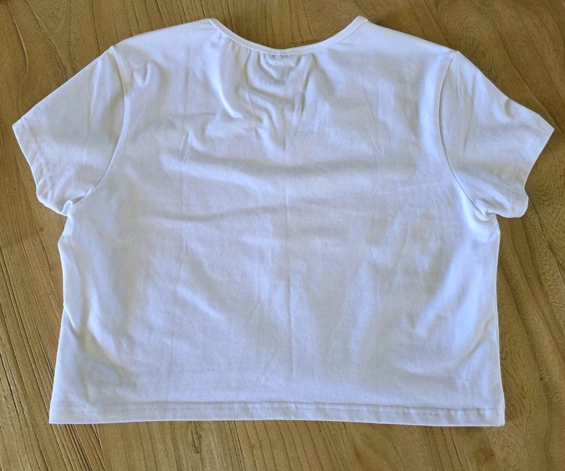 Ringers Western Broken Hearts Club Crop Shirt Ladies Size 18 NWOT