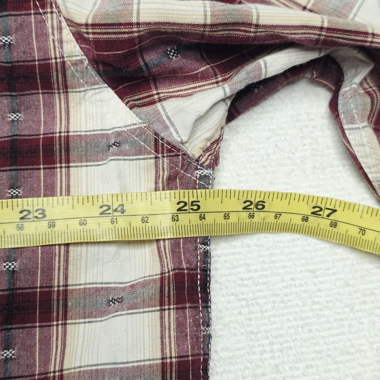 Bullzye Shirt Mens 2XL Red Plaid Long Sleeve Snap Front Western Casual Country