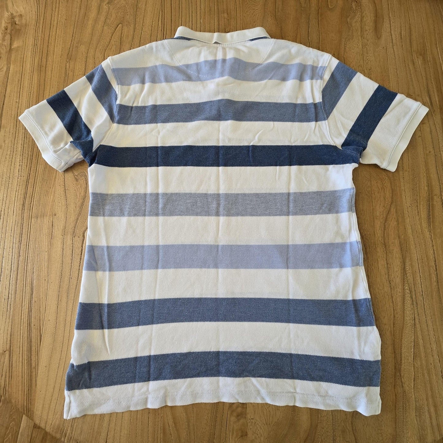 Rodd & Gunn Shirt Men's Large Blue White Striped Original Fit Cotton Polo