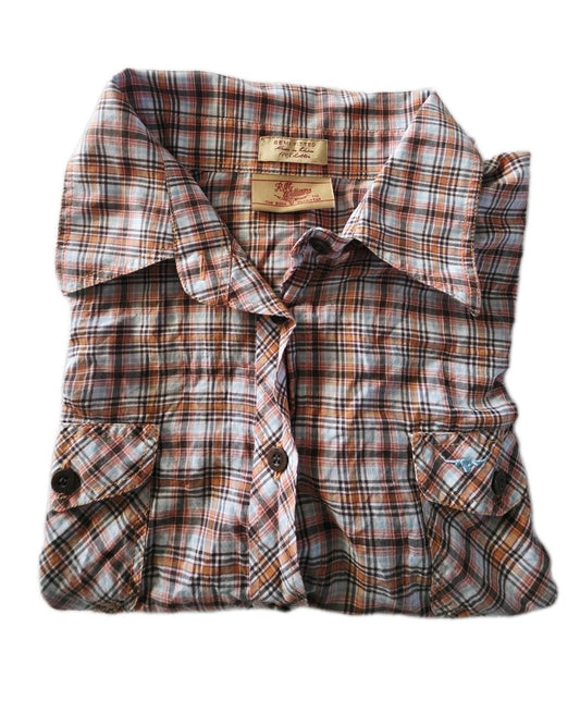 R.M Williams Semi Fitted Short Sleeve Ladies Western Shirt Size 16