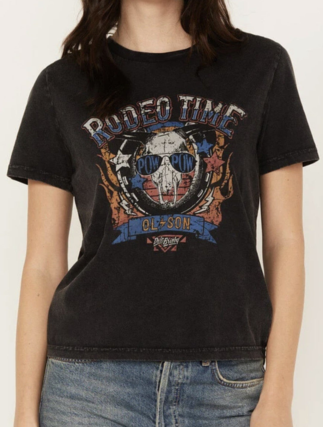 Rock & Roll Denim Women's Short Sleeve Dale Brisby Graphic Tee Size S