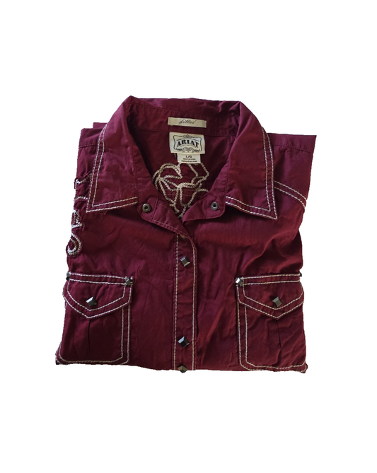 Ariat Western Arena Fitted Shirt Ladies Size Large