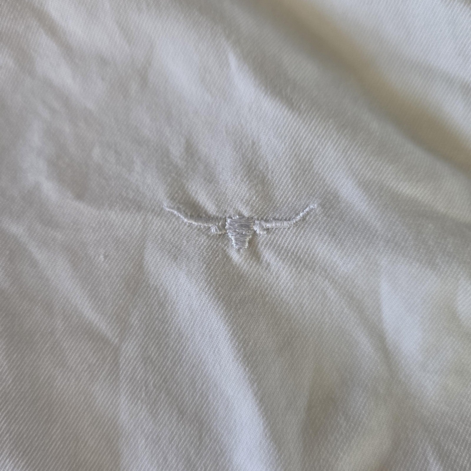 R.M. Williams Shirt Women's 8 White Long Sleeve Button Up Fitted Logo Top
