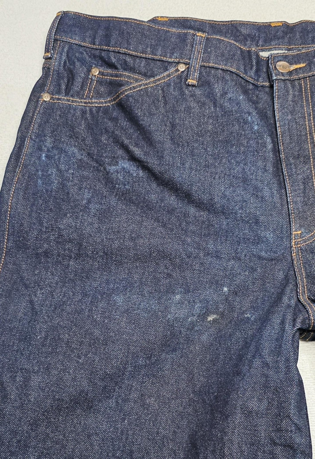 Wrangler Shorts Men's 38 Blue Denim Relaxed Fit Bermuda Casual Workwear Summer