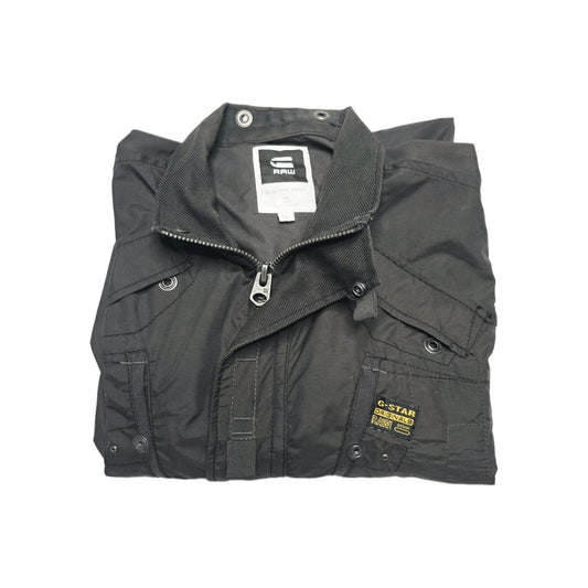 G-Star RAW Jacket Men's XL Black Recolite Laundry Overshirt Pockets Lightweight