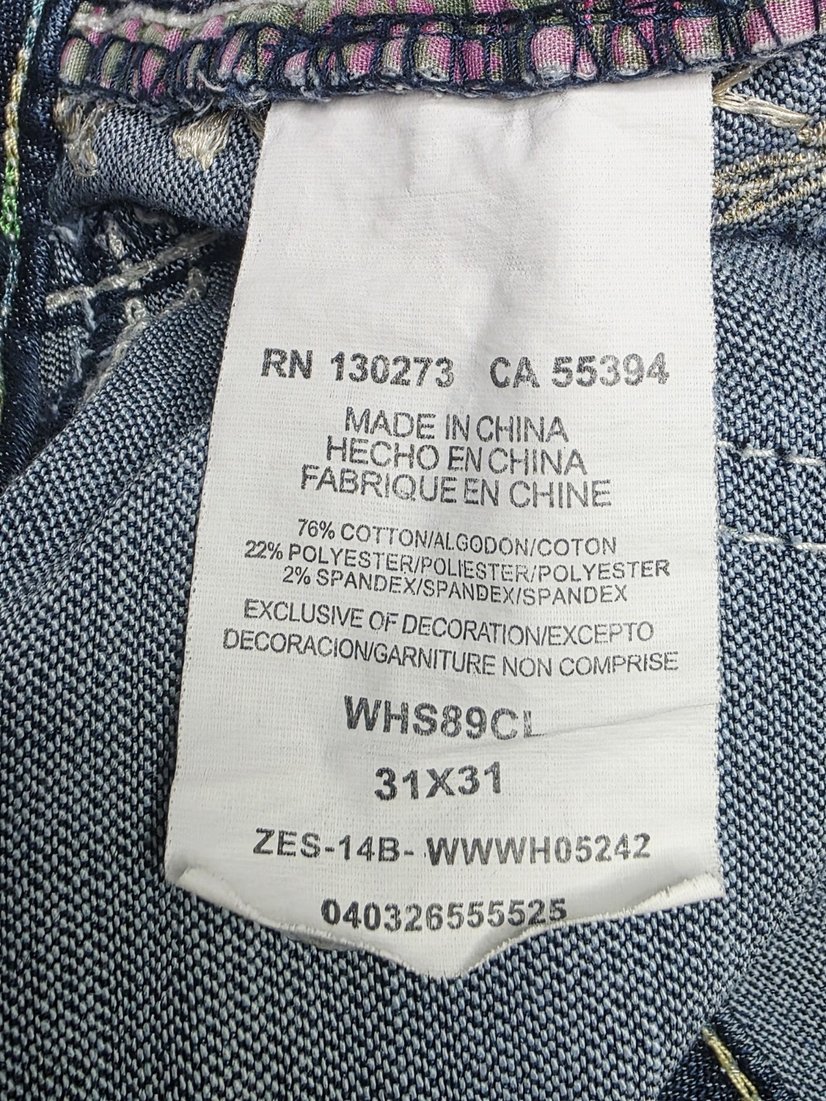 Wrangler ROCK 47 WHS89CL Ultra Low Rise Tapered Ladies Jeans Size 31