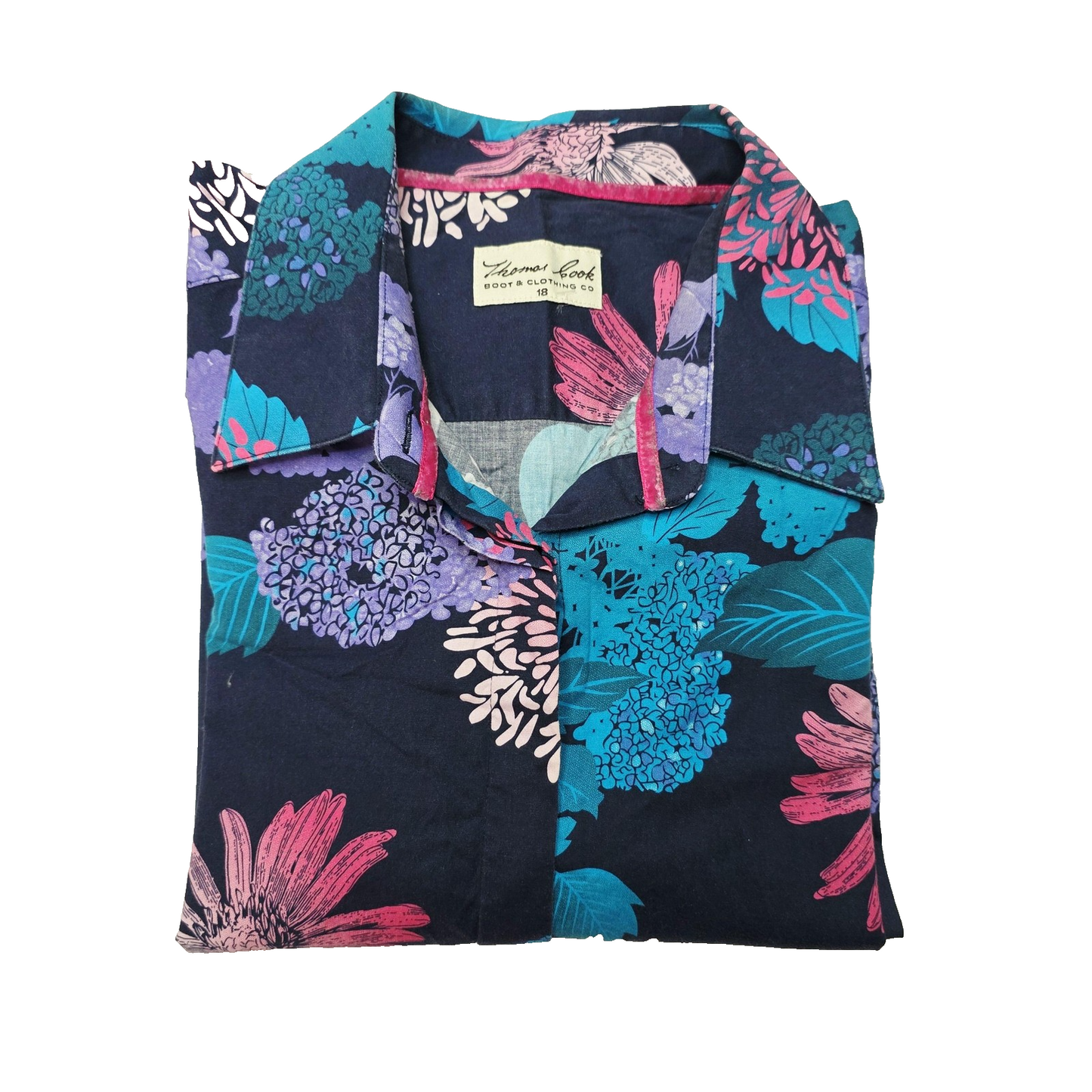 Thomas Cook Shirt Women's 18 Multicoloured Long Sleeve Button Up Floral Print