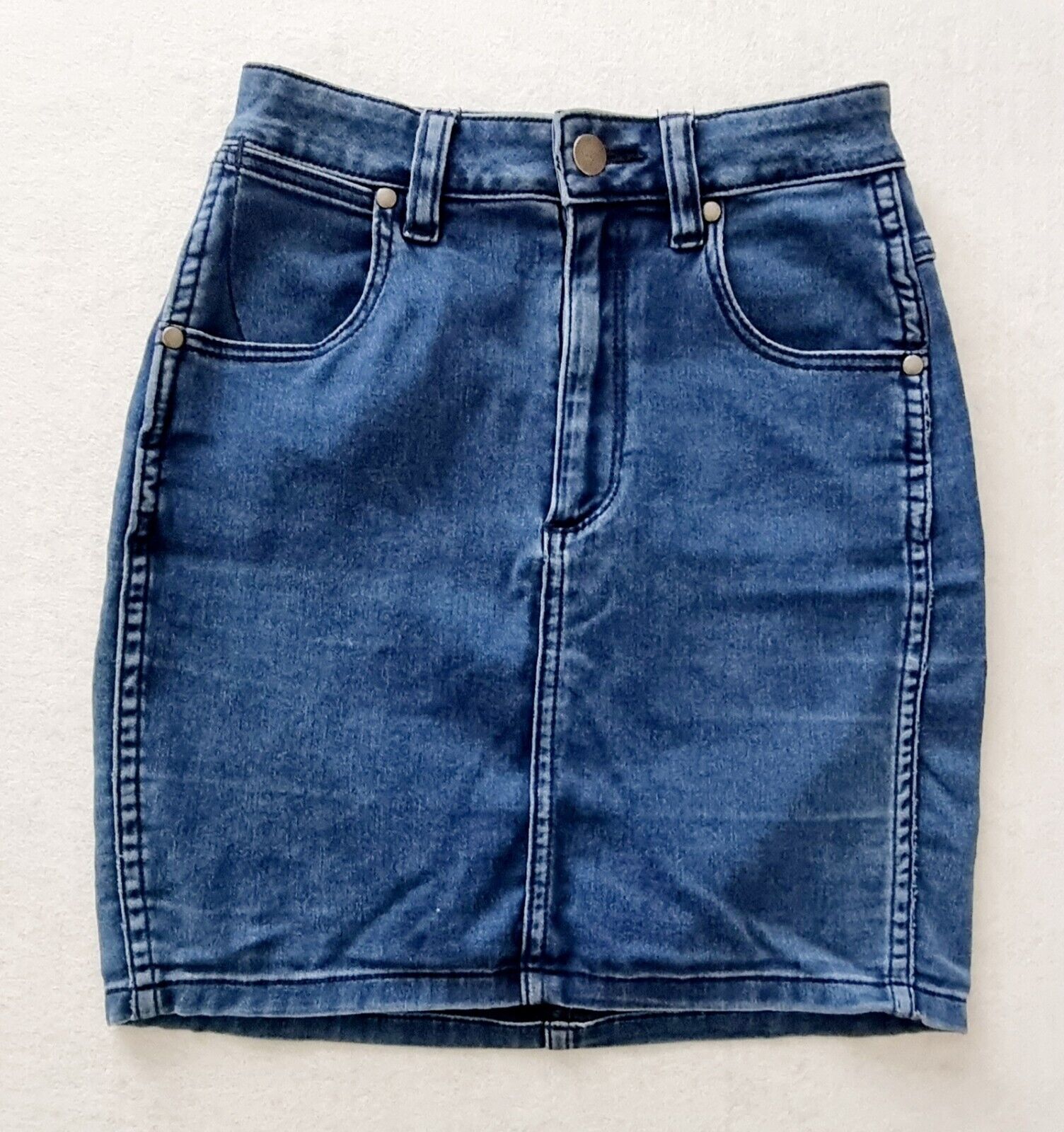 Wrangler Hi Mini Soft Denim Skirt Ladies Size 6