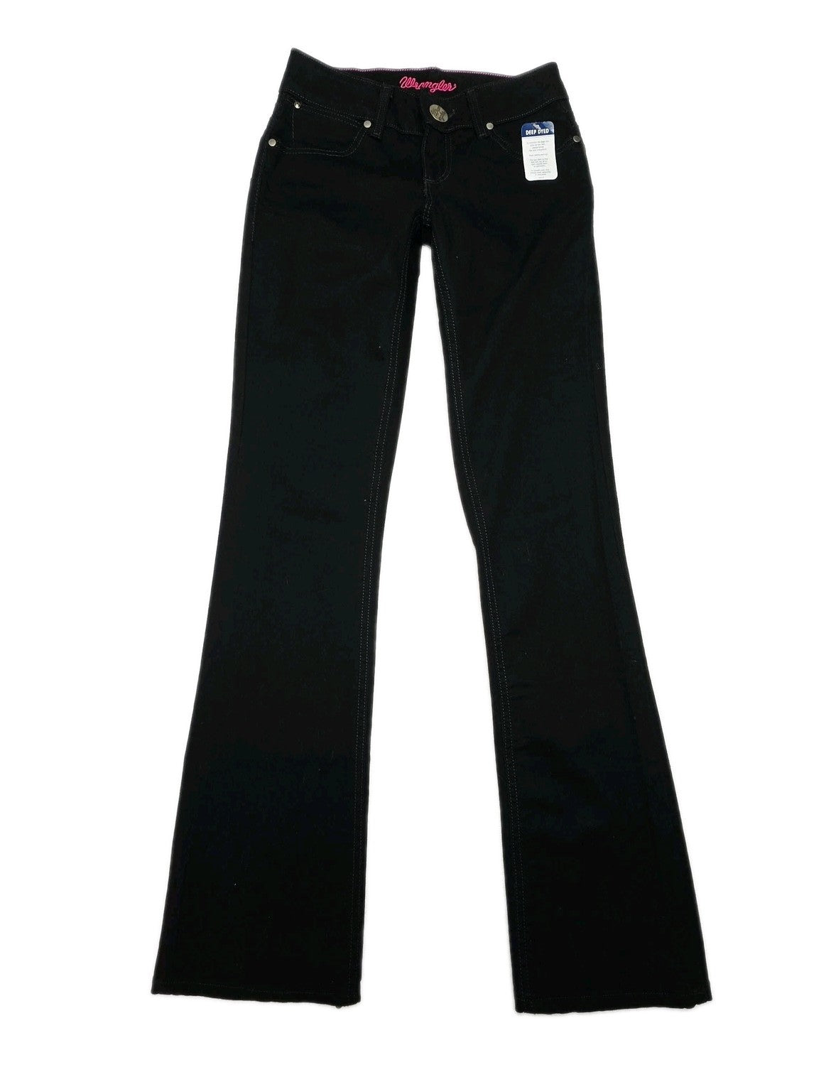 Wrangler Jeans Women's 0 Black Booty Up Bootcut Stretch Denim 0x34 Shaping