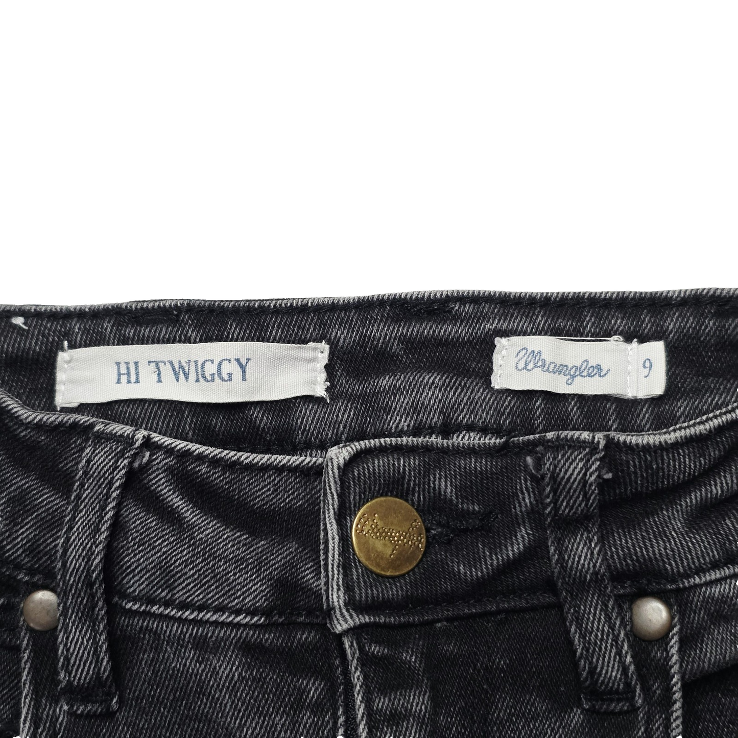 Wrangler Jeans Women's 10 Grey Hi Twiggy Skinny Stretch Denim High Rise