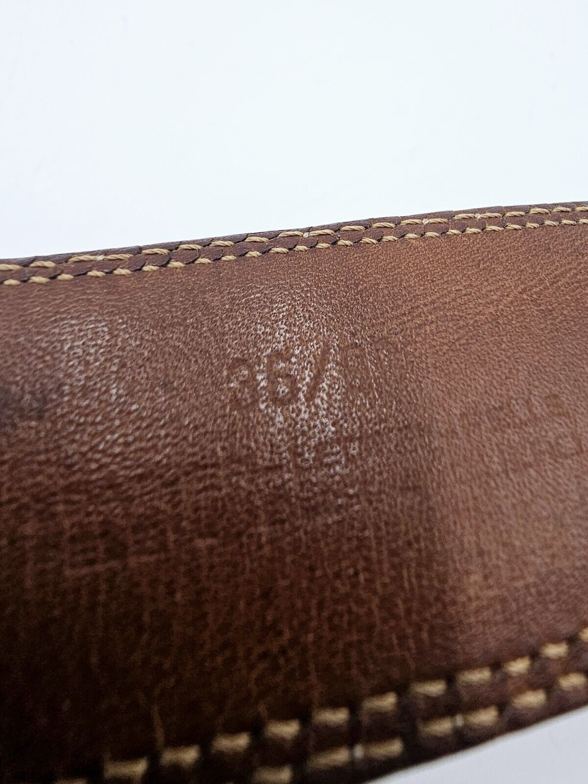 GANT Brown Leather Belt Size 36" Made in Italy