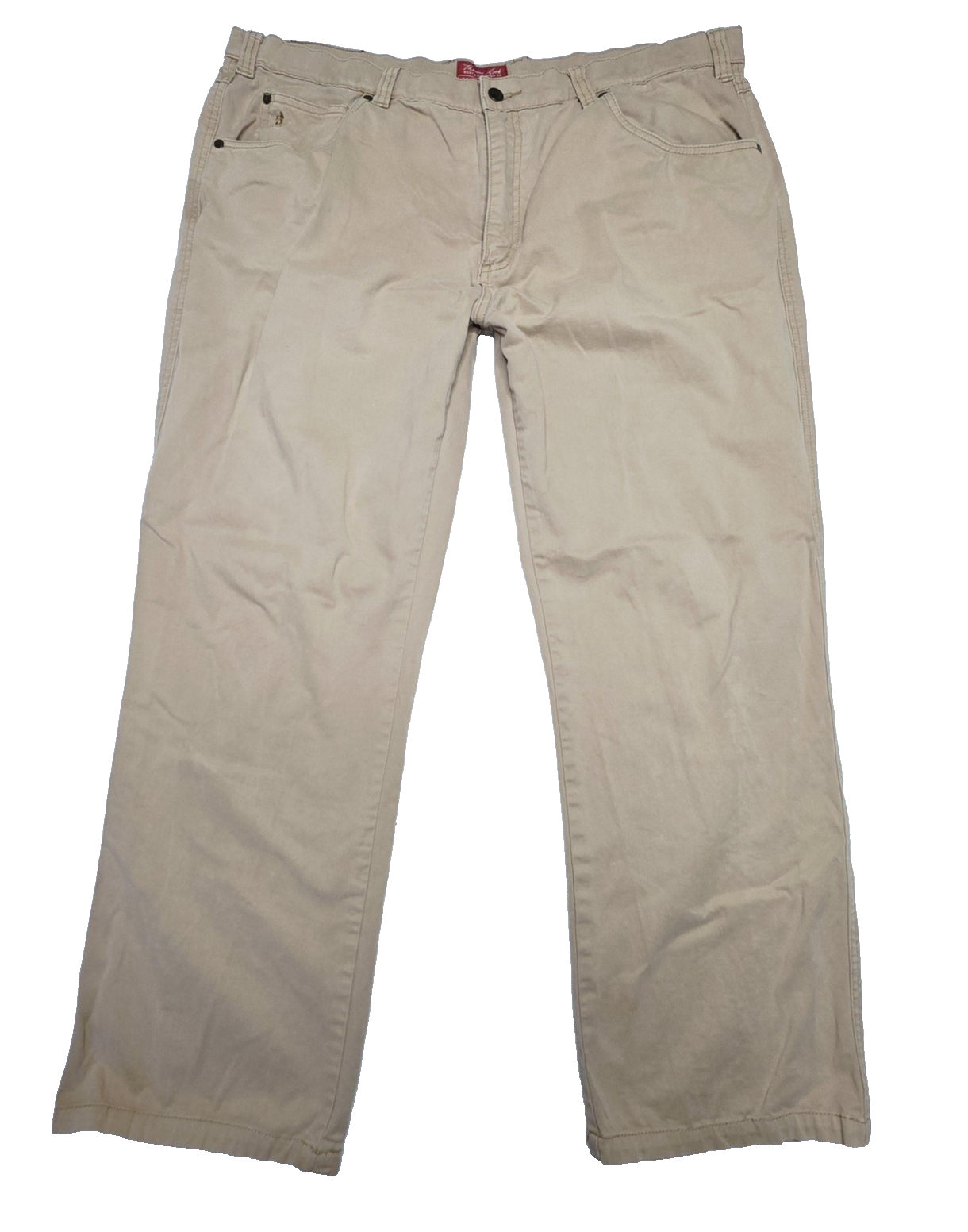 Thomas Cook Jeans Men's 42x31 Beige Khakis Stretch Zip Fly Comfort Waist