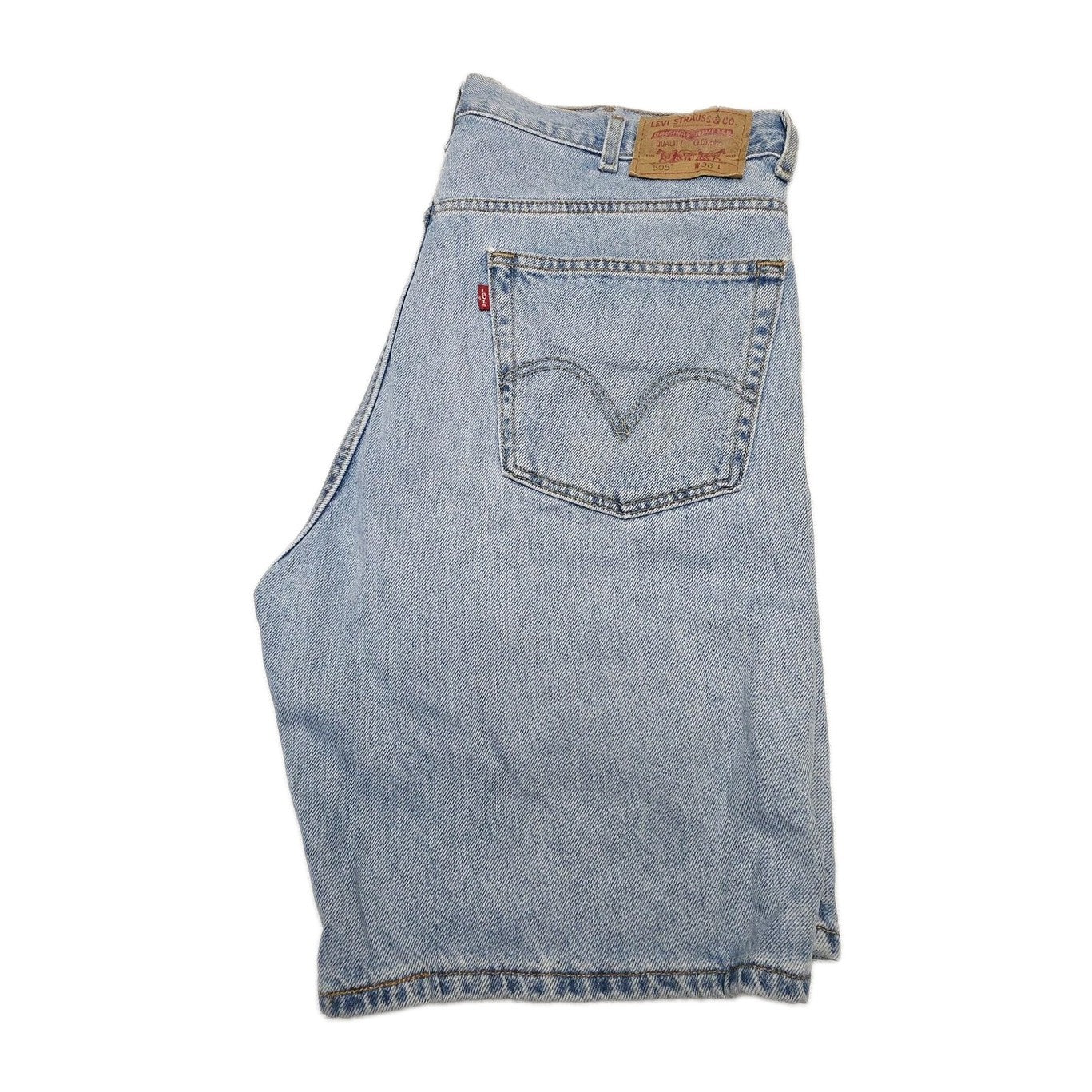 Levi's Shorts Men's 38 Blue 505 Regular Fit Denim Bermuda Jeans Casual Summer