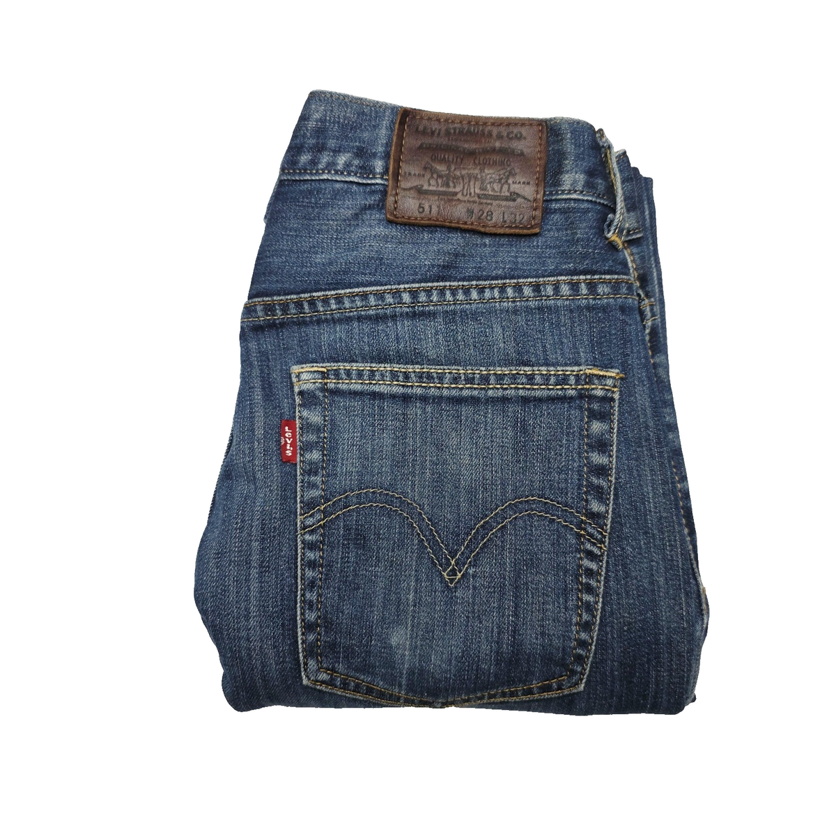 Levi's 511 Jeans Men's 28x31 Blue Slim Straight Denim Zip Fly Medium Wash Logo