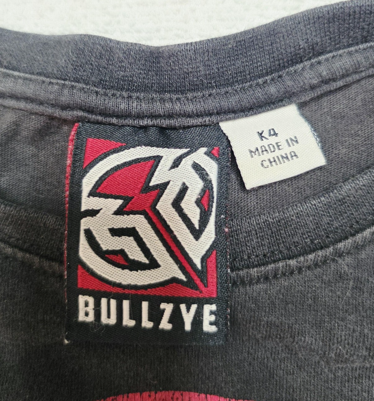 Bullzye T-Shirt Boys 4 Black Aussie Originals Bull Logo Graphic Crew Neck