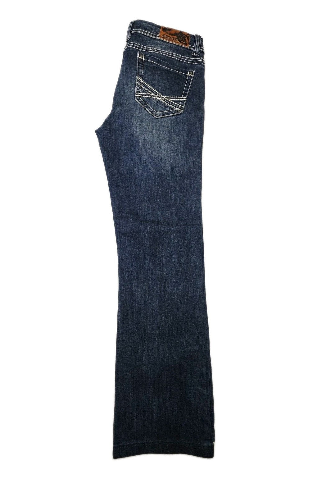 Bullzye Jeans Women's 32x29 Straight Denim Tara Mid Rise Easy Fit Pockets Logo