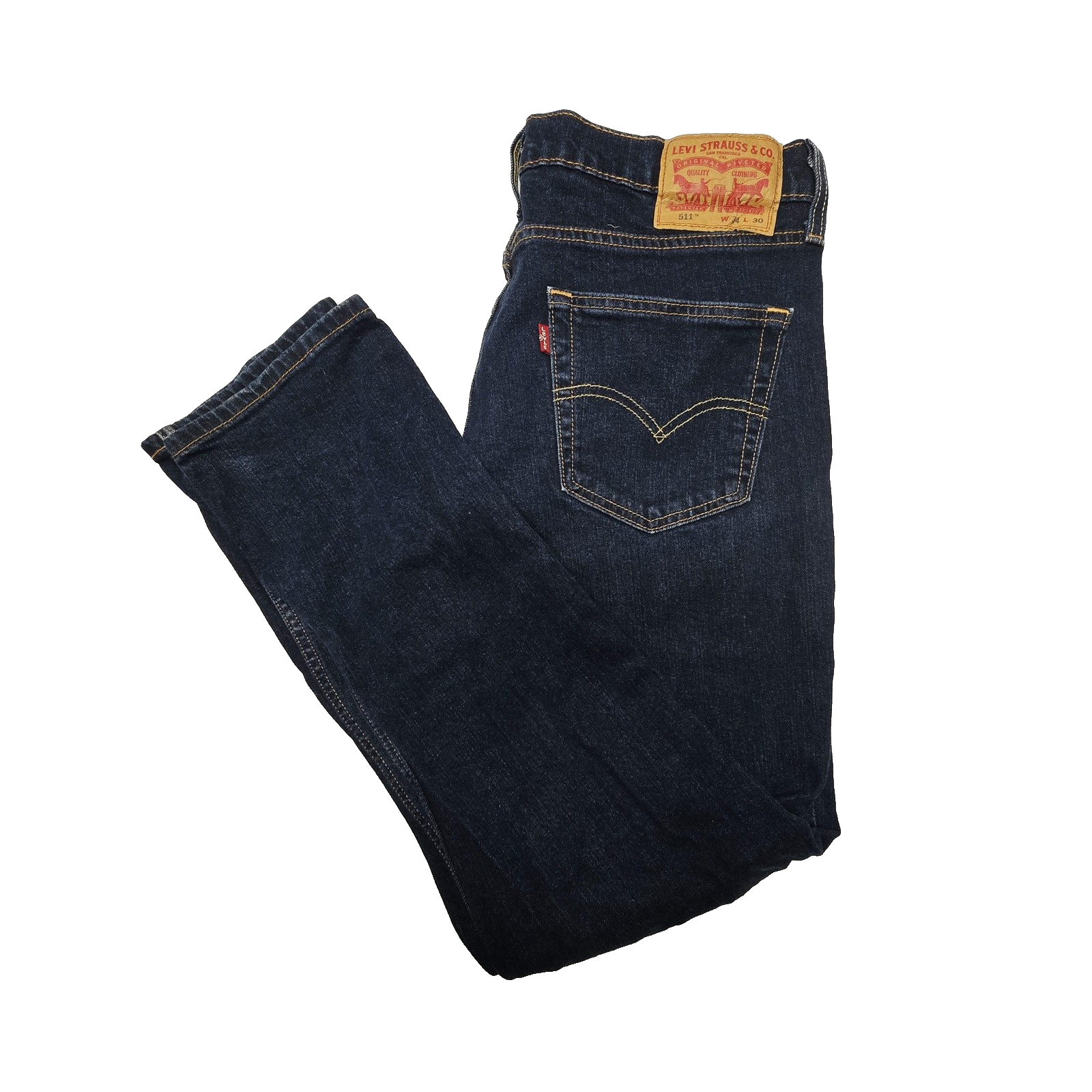 Levi's 511 Jeans Men's 34x30 Blue Slim Tapered Denim Zip Fly Dark Wash Casual